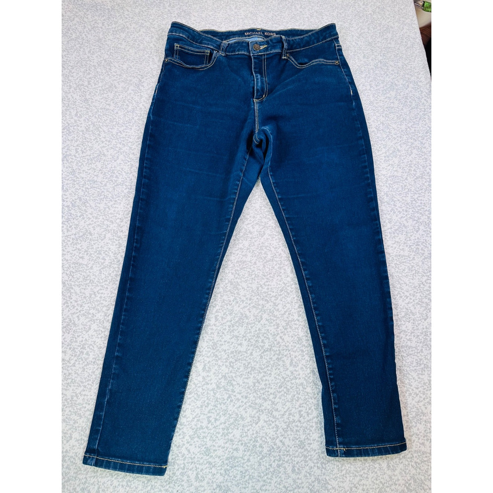 Dark Indigo Stovepipe Jeans Slim Cigarette Ankle Fit Minimalist Michael Kors
